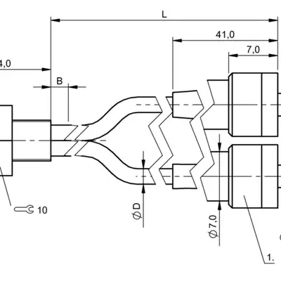 Оптоволоконный кабель Balluff BFO D22-XB-LB-EAK-15-SA1-0,5