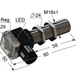 Оптический датчик (излучатель) Мега-К VB3-18M90-T16000B1-B