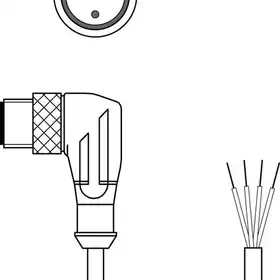Разъем с кабелем Leuze Electronic KS U-M12-4W-V1-020