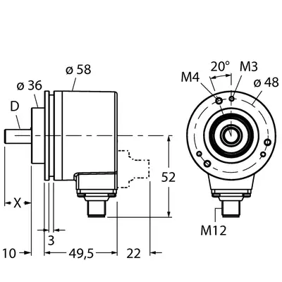 Энкодер TURCK RM-28S10C-3C25B-H1181