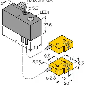 Индуктивный датчик TURCK NI2-Q6.5-ADZ32-0.16-FSB5.4X4/S304