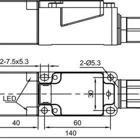 Индуктивный датчик LANBAO LE40XZSN40ELCY-D