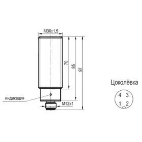 Индуктивный датчик ТЕКО ISB AC81A-43P-10-LS4
