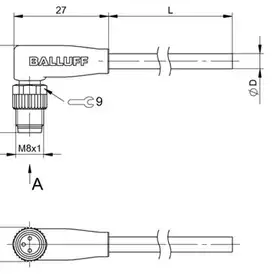 Разъем с кабелем Balluff BCC M323-0000-20-001-PX0334-020