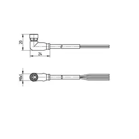 Разъем с кабелем Wenglor S60-10MPUR