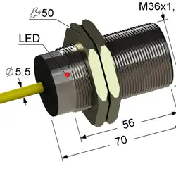 Индуктивный датчик Мега-К VB2-36M70-12B61-K