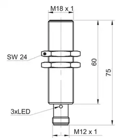 Индуктивный датчик Baumer IFRM 18N37A4/S14L