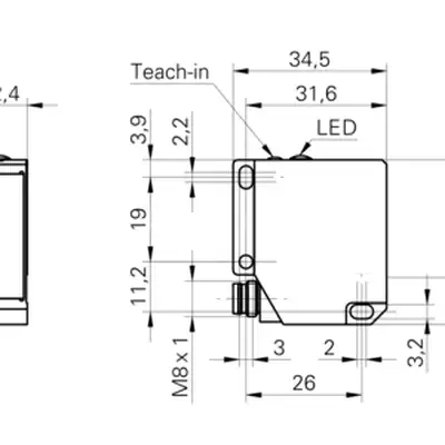 Датчик кромки и ширины Baumer OBDM 12N6950/S35A