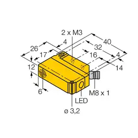 Индуктивный датчик TURCK BI5U-Q12-AN6X2-V1131