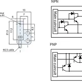 Щелевой датчик LANBAO PU05M-TGPR-R