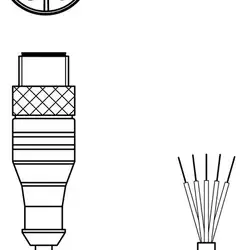 Разъем с кабелем Leuze Electronic KD PL-M12-5A-P0-100