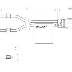 Магнитный датчик для цилиндра Balluff BMF 243K-PS-C-2A-SA95-S75-00,3