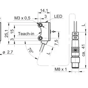 Оптический датчик Baumer O200.ER-GW1J.72NV/E026_H006