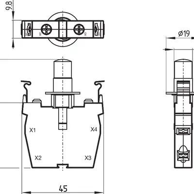 Блок индикации Schmersal ELDE.N-RD-GN-YE-24VDC
