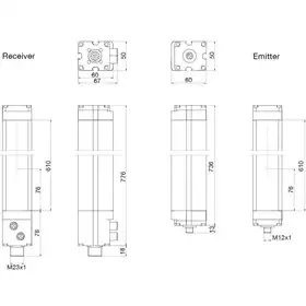 Световая завеса безопасности DATASENSING LP4ER/0A-050M4L