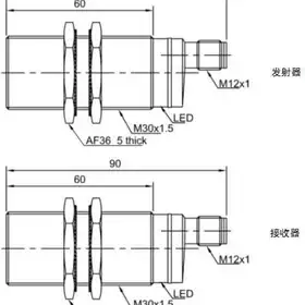 Оптический датчик LANBAO PR30-TM20ATO-E2