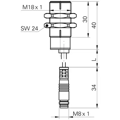 Магнитный датчик угловых перемещений Baumer MDRM 18U9501/KS35P