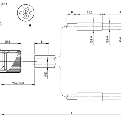 Оптоволоконный кабель Balluff BFO 18V-LDD-SMG-23-0,5