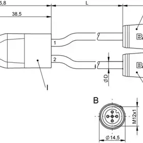 Y-образный распределитель Balluff BCC W414-W415-W415-U2046-010