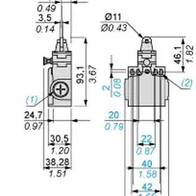 Kонцевой выключатель Telemecanique XCNTR2102G11