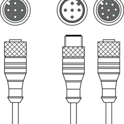 Y-образный разветвитель Leuze Electronic K-Y1 M12A-10m-M12A-S-PUR