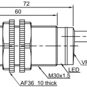 Оптический датчик LANBAO PR30S-BC50ATO