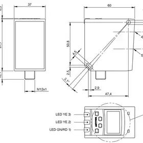 Оптический датчик расстояния Balluff BOD 37M-LPR02-S115