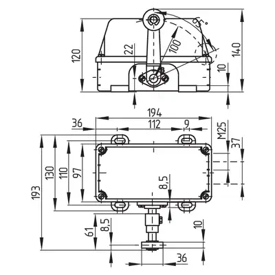 Kонцевой выключатель Schmersal M2A471-12/12Y