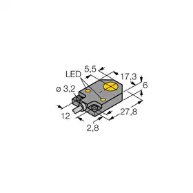 Индуктивный датчик TURCK BI3-Q06-AP6X2