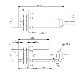 Оптический датчик Balluff BOS 18KF-NA-1RE-C-02