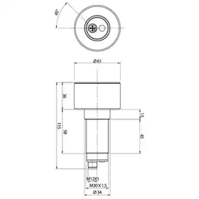 Ультразвуковой датчик DATASENSING UT5L/GW-1ESY