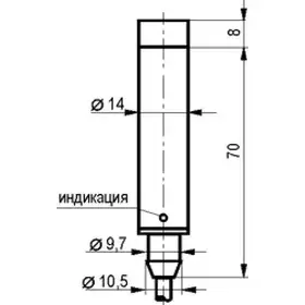 Индуктивный датчик ТЕКО ISN GF3A-43N-6-LZ