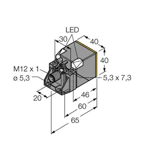 Индуктивный датчик TURCK NI50U-QV40-AN6X2-H1141