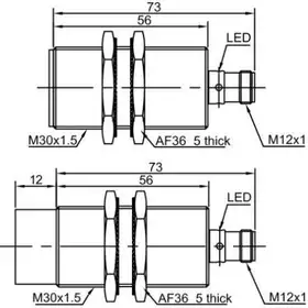 Индуктивный датчик расстояния LANBAO LR30XCF10LIUM-E2