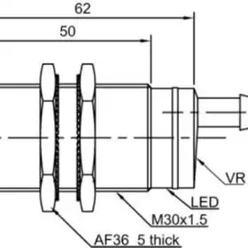 Оптический датчик LANBAO PR30-BC50DPR