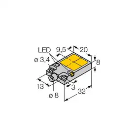 Индуктивный датчик TURCK BI8U-Q08-AP6X2-V1131