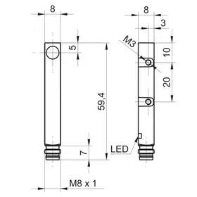 Индуктивный датчик Baumer IFFM 08P3701/O1S35L