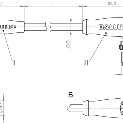 Соединительный кабель Balluff BCC M314-M424-3E-304-PX0434-010