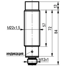 Индуктивный датчик ТЕКО ISN EC62A-12G-10-LZS27