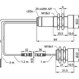 Датчик двойного листа Microsonic dbk+5/3BEE/M18 E+S