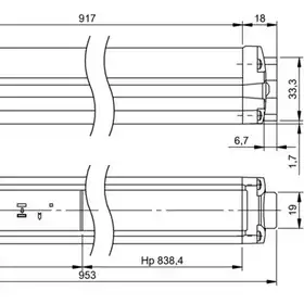 Многолучевой барьер безопасности Balluff BLG 4A-080-50X-B03-O01-SX