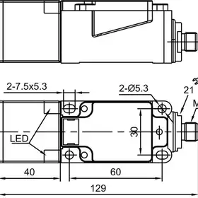 Индуктивный датчик LANBAO LE40XZSN20DNR-E2