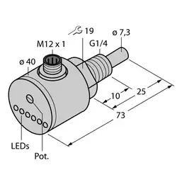 Датчик потока TURCK FCS-G1/4A4-ARX-H1140