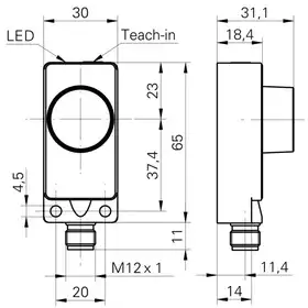 Ультразвуковой датчик расстояния Baumer UNDK 30I6104/S14
