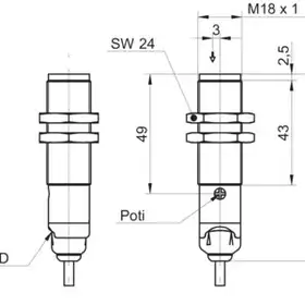 Оптический датчик Baumer OR18.EL-PV1P.7BCV