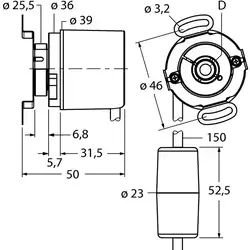 Энкодер TURCK RM-50H10E-3C24B-CT 1M