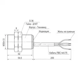 Индуктивный датчик ТЕКО ISBt B73P8-43P-10-LZ-C-V-P-0,2