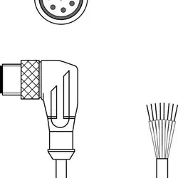 Разъем с кабелем Leuze Electronic KS U-M12-8W-P1-100
