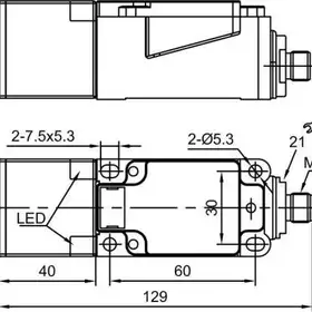 Индуктивный датчик LANBAO LE40XZSF25DPCY-E2