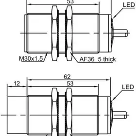Индуктивный датчик расстояния LANBAO LR30XCF10LI4M
